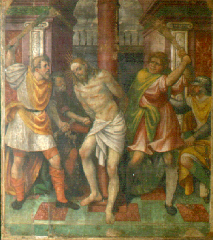 Cristo flagellato (dipinto, opera isolata) di Paolo da Cailina il Giovane (prima metà sec. XVI)