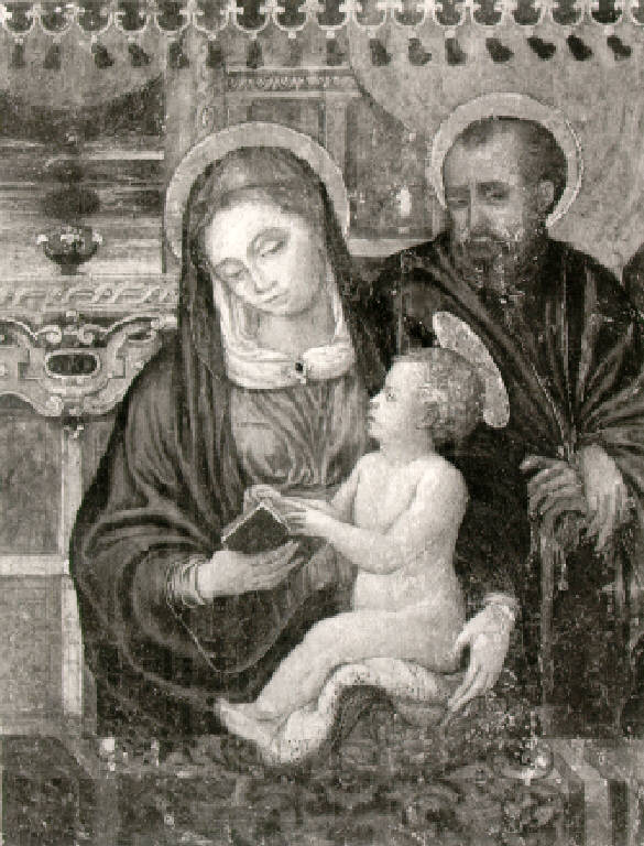 Sacra Famiglia (dipinto, opera isolata) - scuola bresciana (prima metà sec. XVI)
