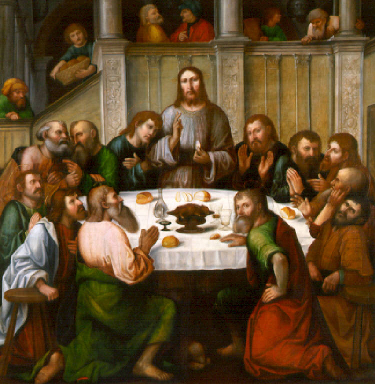 Ultima Cena (dipinto, opera isolata) di Paolo da Cailina il Giovane (metà sec. XVI)