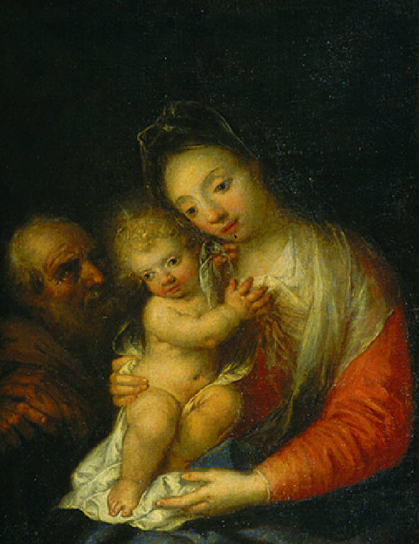 Madonna con Bambino e San Giuseppe (dipinto, opera isolata) di Celesti Andrea (fine sec. XVII)