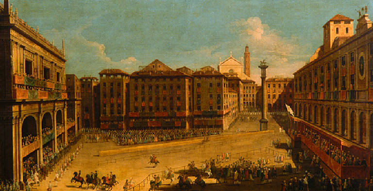 Giostra del carnevale (dipinto, opera isolata) di Scalvini Pietro (ultimo quarto sec. XVIII)