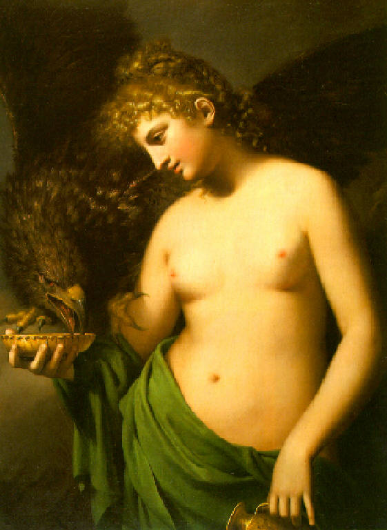 Ebe coppiera dell'aquila di Giove (dipinto, opera isolata) di Landi Gaspare (fine sec. XVIII)