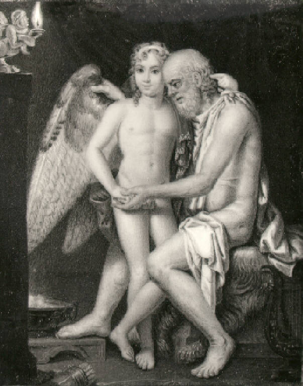 Dedalo ed Icaro (dipinto, opera isolata) di Gigola Giovanni Battista (seconda metà sec. XVIII)