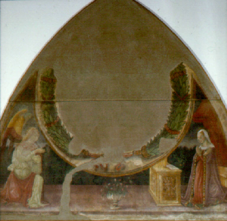 Annunciazione (dipinto, opera isolata) - scuola bresciana (terzo quarto sec. XV)