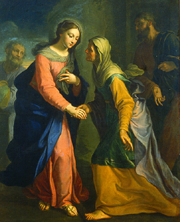 Visita della Madonna a Sant'Elisabetta (dipinto, opera isolata) - scuola veneta (metà sec. XVII)