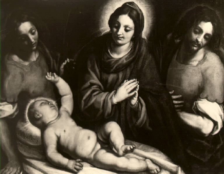 Madonna con Bambino e Santi Martiri (dipinto, opera isolata) - scuola veneta-bolognese (prima metà sec. XVII)