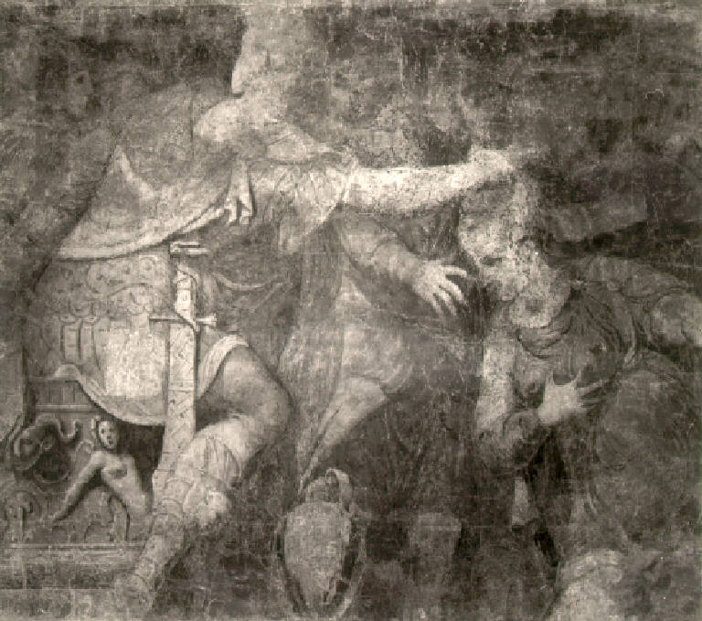 Salomone e la regina di Saba (dipinto, opera isolata) di Gambara Lattanzio (metà sec. XVI)