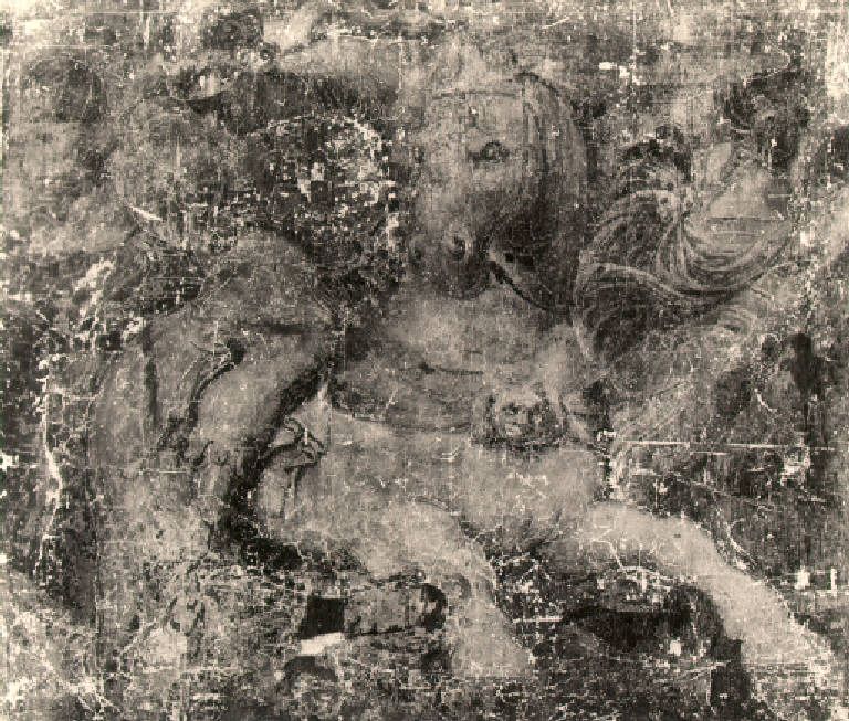 Curzio si getta nella voragine (dipinto, opera isolata) di Gambara Lattanzio (metà sec. XVI)