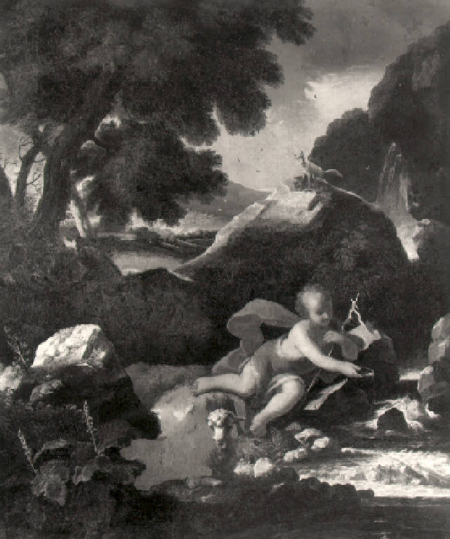 San Giovannino accanto al fiume (dipinto, opera isolata) di Mulier Pieter il Giovane detto Cavalier Tempesta (fine sec. XVII)