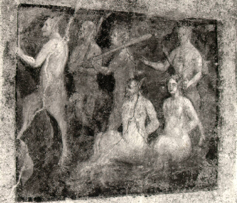 Scena con satiri (dipinto, opera isolata) - scuola bresciana (metà sec. XVI)