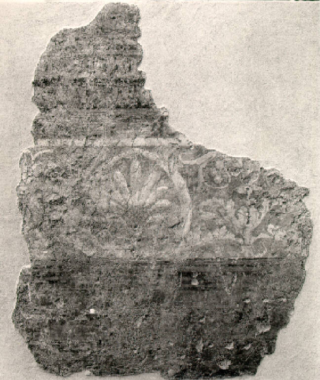 Fregio con palmetta e motivi vegetali (dipinto, opera isolata) - scuola bresciana (fine sec. XV)