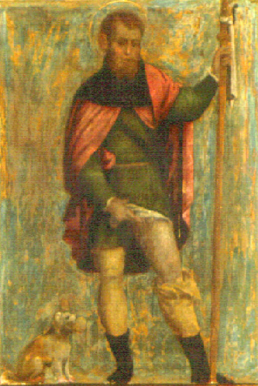 San Rocco (dipinto, opera isolata) di Ricchino Francesco (terzo quarto sec. XVI)
