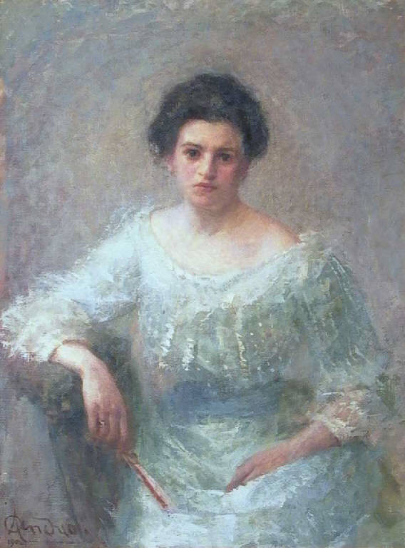 Ritratto della contessa Paolina Faglia vedova Terinelli (dipinto, opera isolata) di Andreoli Attilio (sec. XX)