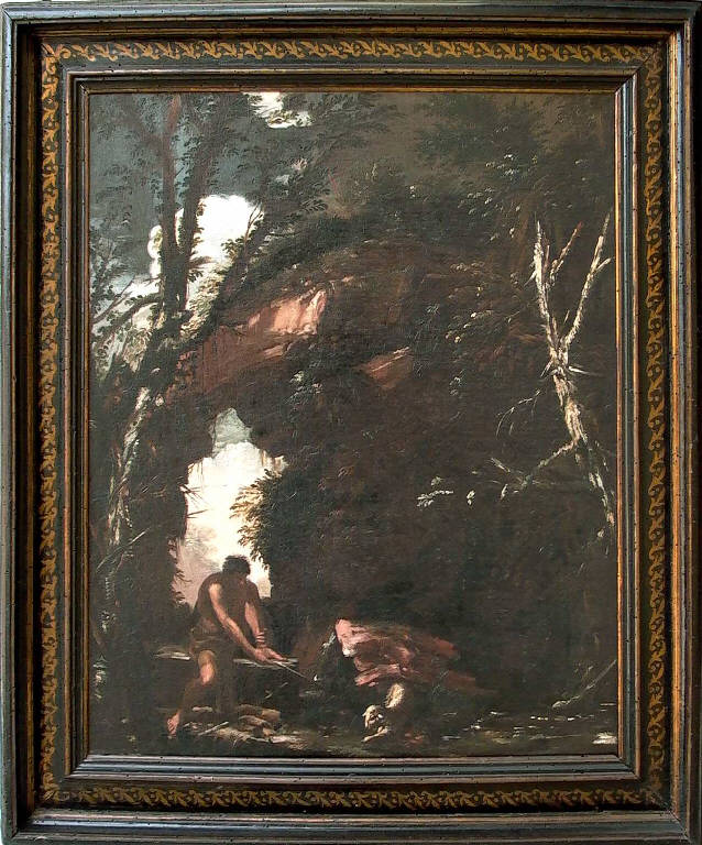 San Giovanni Battista nella foresta (dipinto, opera isolata) - ambito veneto (primo quarto sec. XVIII)