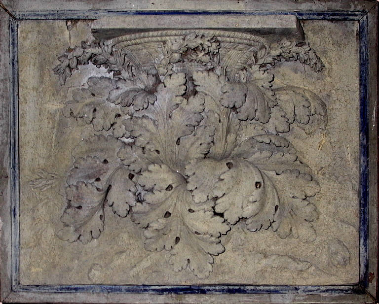 Capitello con foglie d'acanto (calco, opera isolata) di Reiner Giovanni (prima metà sec. XIX)