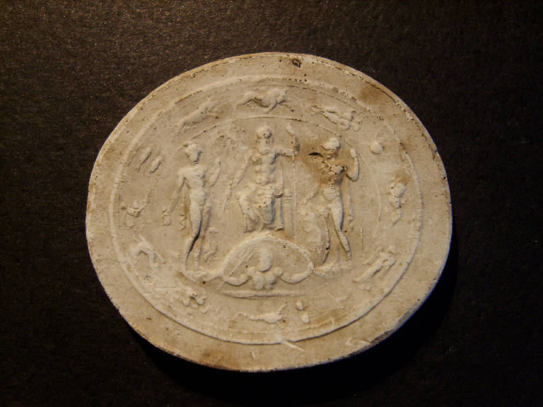 Giove, Mercurio, Marte e Nettuno e lo Zodiaco (calco, opera isolata) - ambito italiano (prima metà sec. XIX)