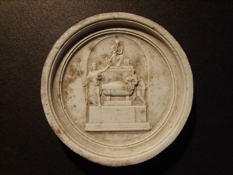 Monumento funebre per Dante Alighieri (calco, opera isolata) - ambito italiano (prima metà sec. XIX)
