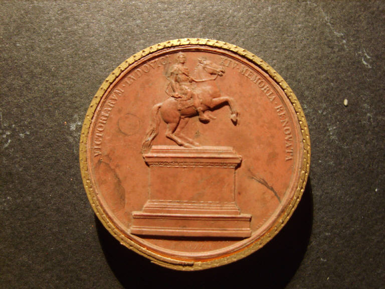 Ritratto equestre di Ludovico XIV (calco, opera isolata) - ambito italiano (prima metà sec. XIX)