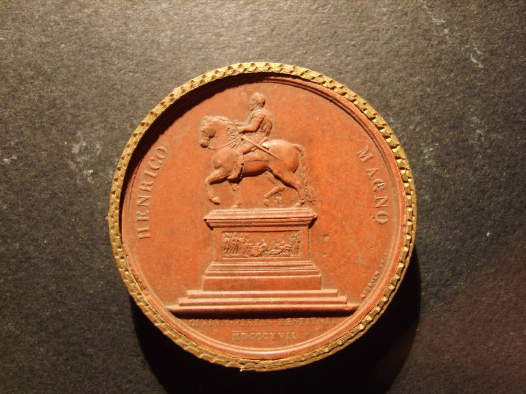 Ritratto equestre di Enrico Magno (calco, opera isolata) - ambito italiano (prima metà sec. XIX)