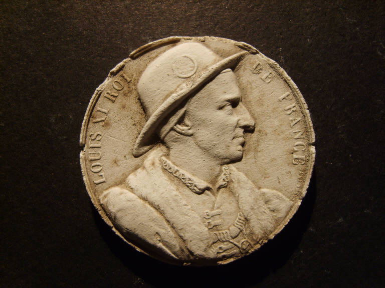 Ritratto di Luigi XI re di Francia (calco, opera isolata) - ambito italiano (seconda metà sec. XIX)