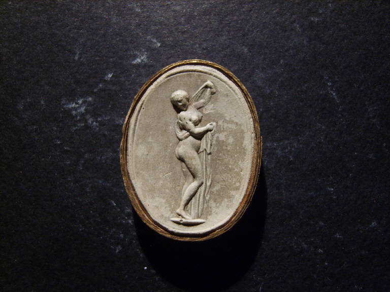 Figura femminile intera al bagno (calco, opera isolata) - ambito italiano (prima metà sec. XIX)