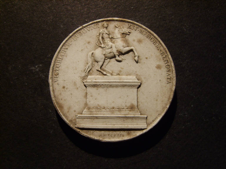 Monumento equestre a Ludovico XIV (calco, opera isolata) - ambito italiano (prima metà sec. XIX)