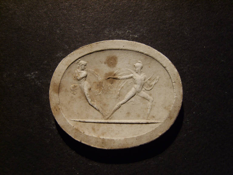 Apollo insegue figura femminile (calco, opera isolata) - ambito italiano (prima metà sec. XIX)