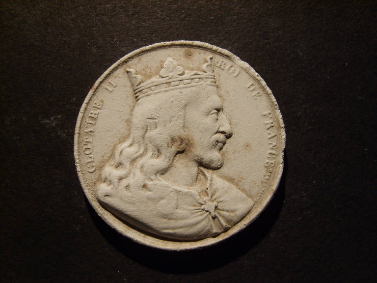 Ritratto di Clotario II re di Francia (calco, opera isolata) - ambito italiano (prima metà sec. XIX)