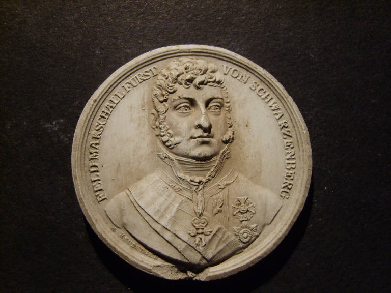 Ritratto del feldmaresciallo Furst von Schwarzenberg (calco, opera isolata) - ambito italiano (prima metà sec. XIX)