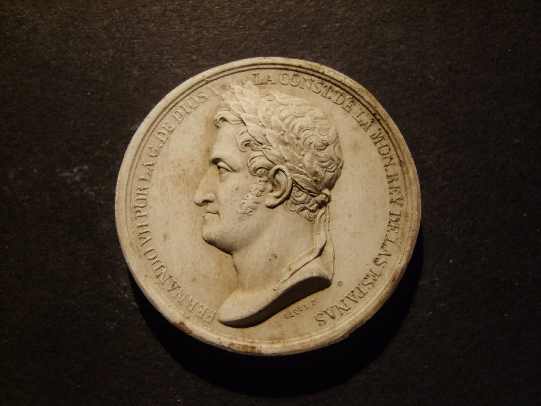 Ritratto di Fernando VII di Spagna (calco, opera isolata) - ambito italiano (prima metà sec. XIX)