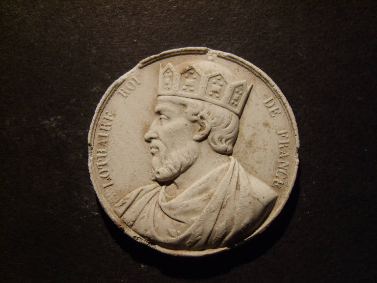 Ritratto di Lotario re di Francia (calco, opera isolata) - ambito italiano (prima metà sec. XIX)