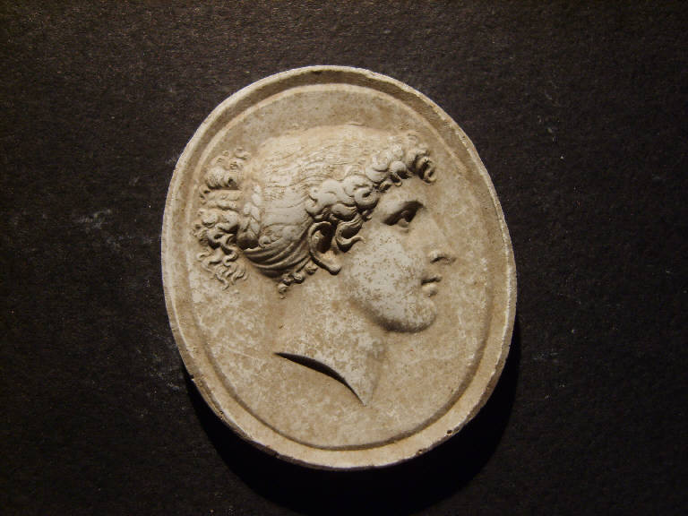 Testa femminile di profilo (calco, opera isolata) - ambito italiano (prima metà sec. XIX)