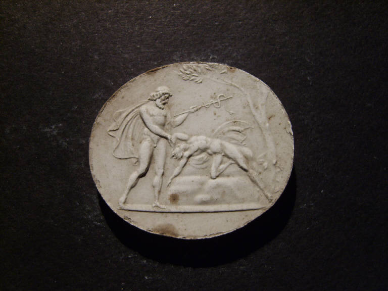 Mercurio atterra un giovane vicino ad un albero (calco, opera isolata) - ambito italiano (prima metà sec. XIX)