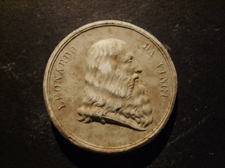 Ritratto di Leonardo da Vinci (calco, opera isolata) - ambito italiano (prima metà sec. XIX)
