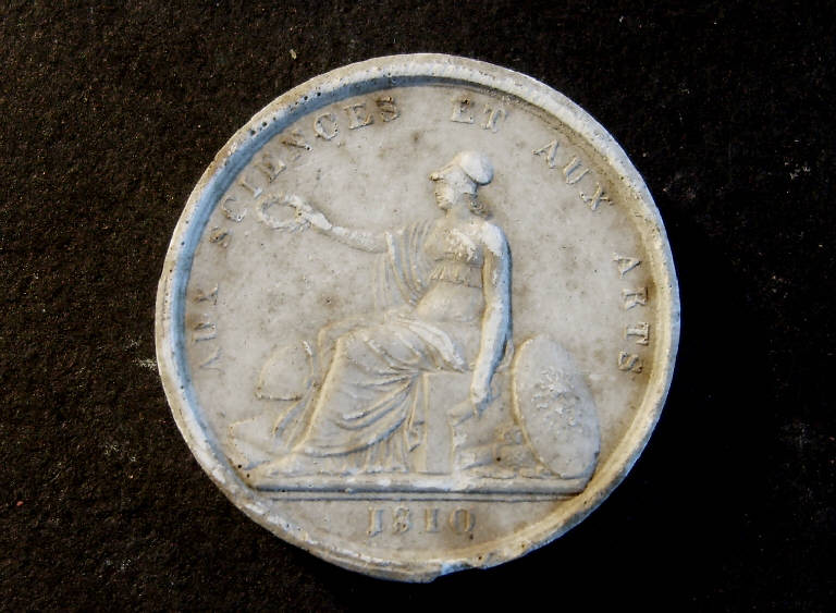Minerva patrona delle scienze e delle arti (calco, opera isolata) - ambito italiano (prima metà sec. XIX)