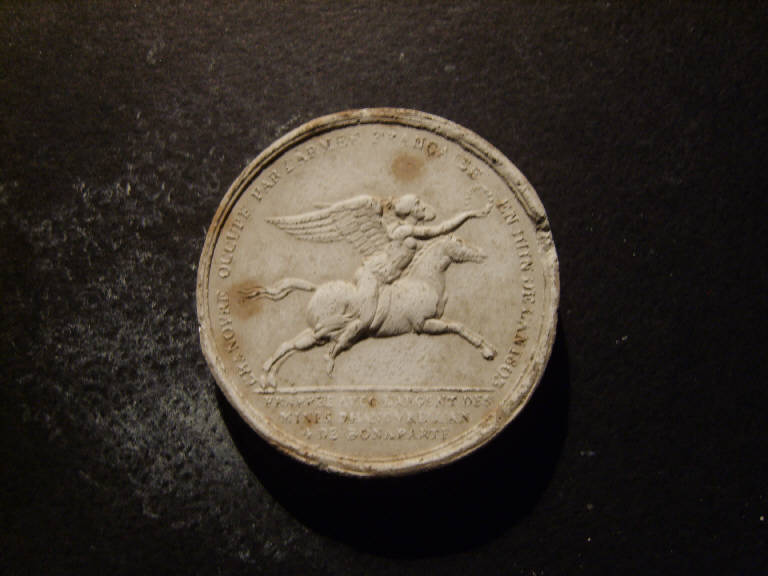 Medaglia comemmorativa dell'occupazione di Hannover, Allegoria della Vittoria (calco, opera isolata) - ambito italiano (prima metà sec. XIX)