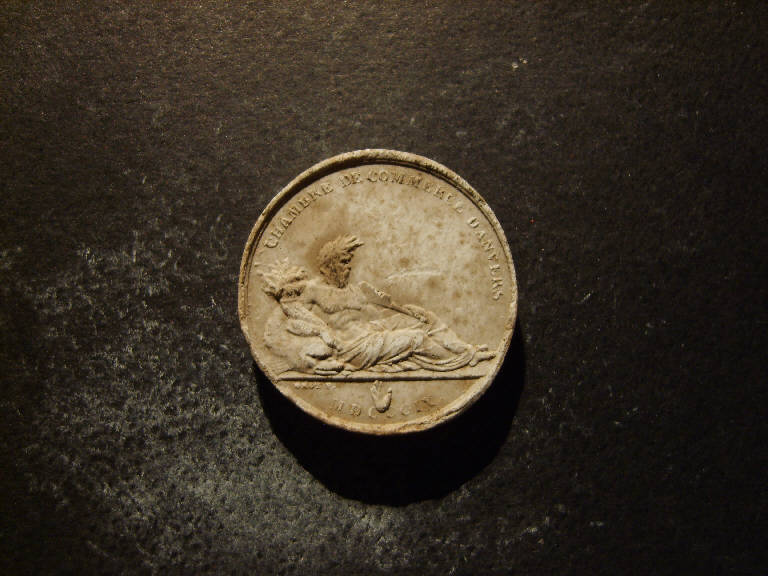 Allegoria della Schelda (?) come simbolo della Camera di Commercio di Anversa (calco, opera isolata) - ambito italiano (prima metà sec. XIX)