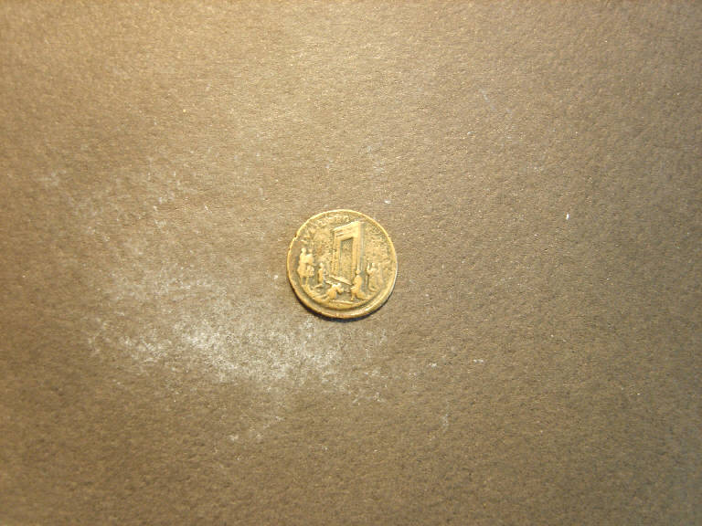 San Pietro e san Paolo/ Apertura della Porta santa (medaglia, opera isolata) - ambito italiano (seconda metà sec. XIX)