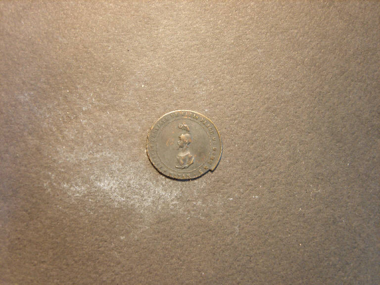 Gettone pubblicitario di un dentista (medaglia, opera isolata) - ambito italiano (sec. XIX)