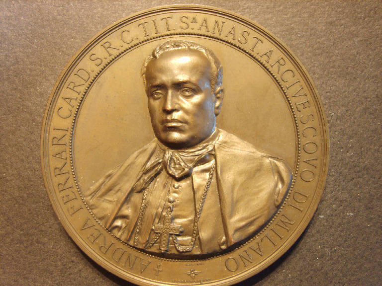 Ritratto di Angelo Ferreri cardinale di Milano (medaglia, opera isolata) - ambito italiano (sec. XIX)