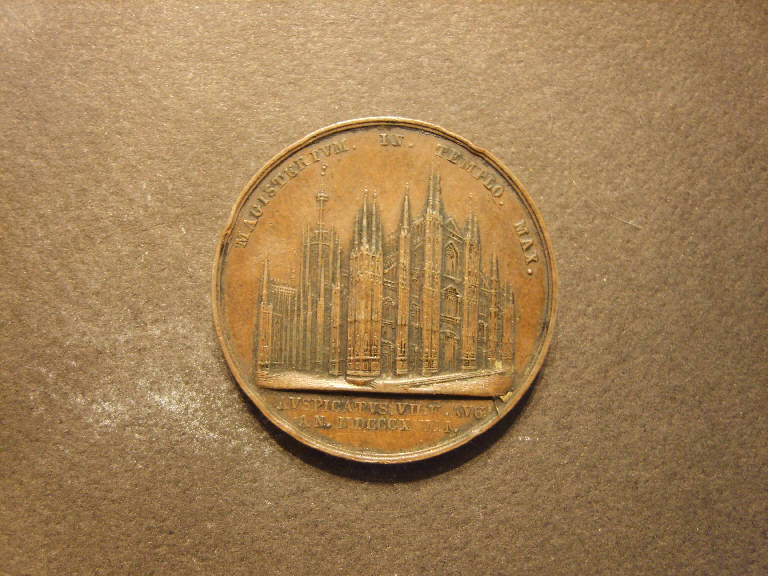 Duomo di Milano (medaglia, opera isolata) - ambito italiano (sec. XIX)