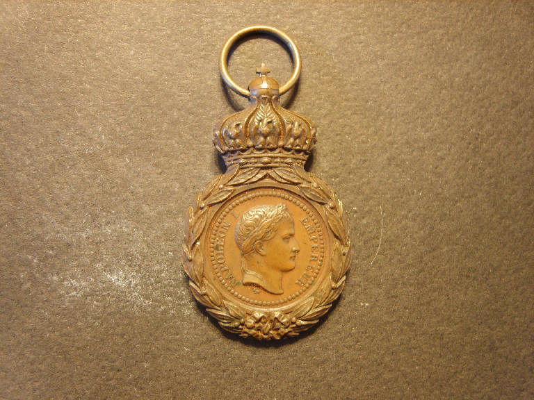 Ritratto di Napoleone Bonaparte (medaglia, opera isolata) - ambito italiano (sec. XIX)