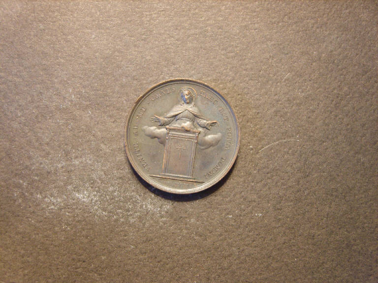 Cristo porta del Cielo/ Ritratto di Leone XIII (medaglia, opera isolata) di Bianchi (sec. XIX)