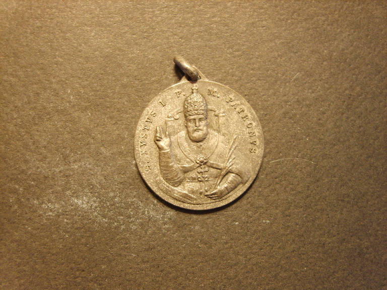 Medaglia commemorativa dell'ottavo centenario della traslazione del corpo di san Sisto I, San Sisto I (medaglia, opera isolata) - ambito italiano (sec. XX)