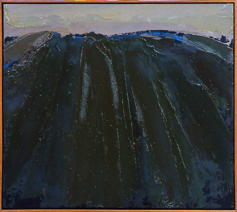 Subiaco, 8, PAESAGGIO MONTANO (dipinto, opera isolata) di Congdon Grosvenor, William - ambito statunitense Action Painting (seconda metà sec. XX)