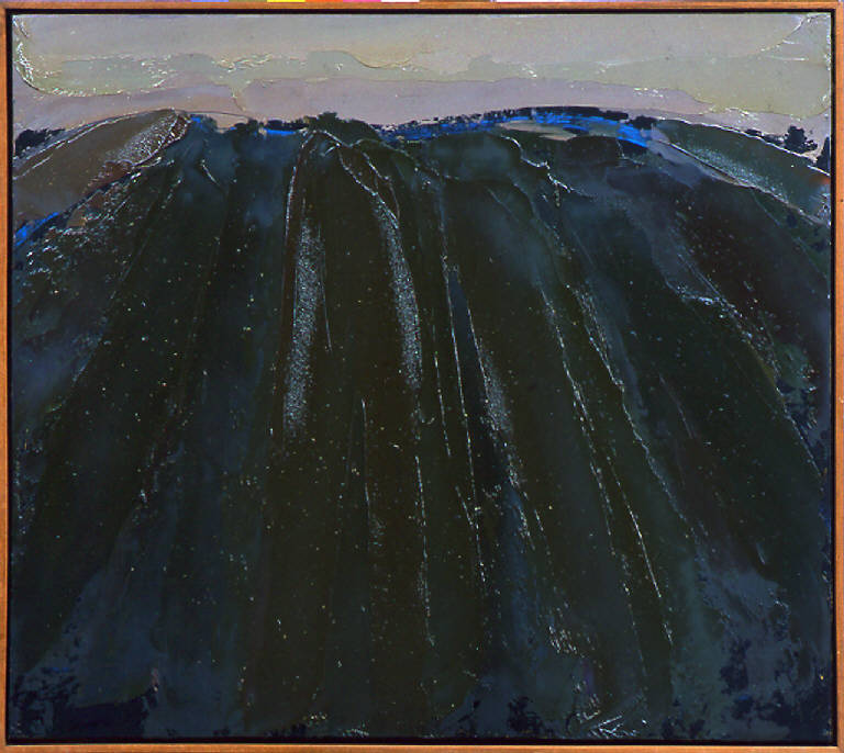 Subiaco, 8, PAESAGGIO MONTANO (dipinto, opera isolata) di Congdon Grosvenor, William - ambito statunitense Action Painting (seconda metà sec. XX)
