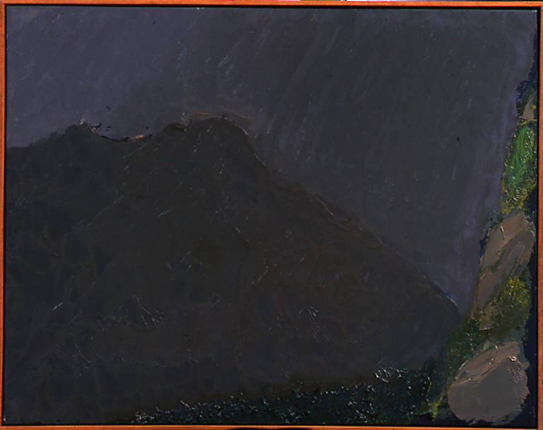 Subiaco, 18 (verso Subiaco), PAESAGGIO MONTANO (dipinto, opera isolata) di Congdon Grosvenor, William - ambito statunitense Action Painting (seconda metà sec. XX)