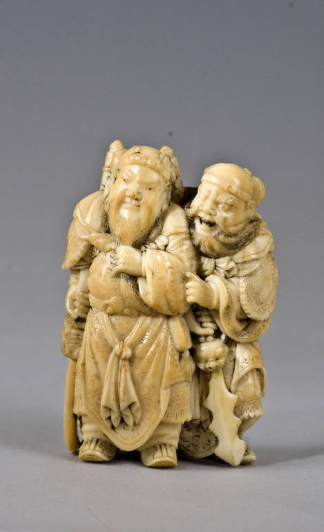 Kan'u e Chohi, Uomini (scultura, opera isolata) di Tomonobu (terzo quarto sec. XIX)