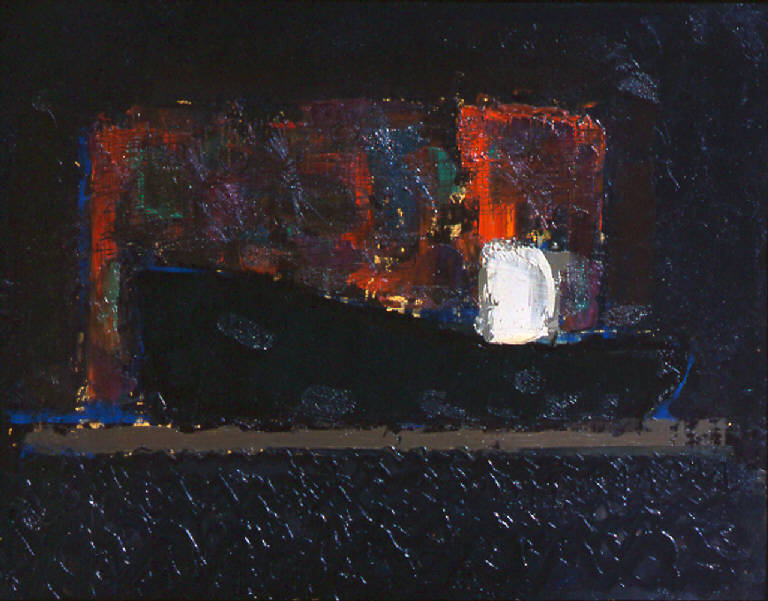 Iri Notte, 1, VEDUTA DEL PALLAZZO DELL'IRI (dipinto, opera isolata) di Congdon Grosvenor, William - ambito statunitense Action Painting (seconda metà sec. XX)