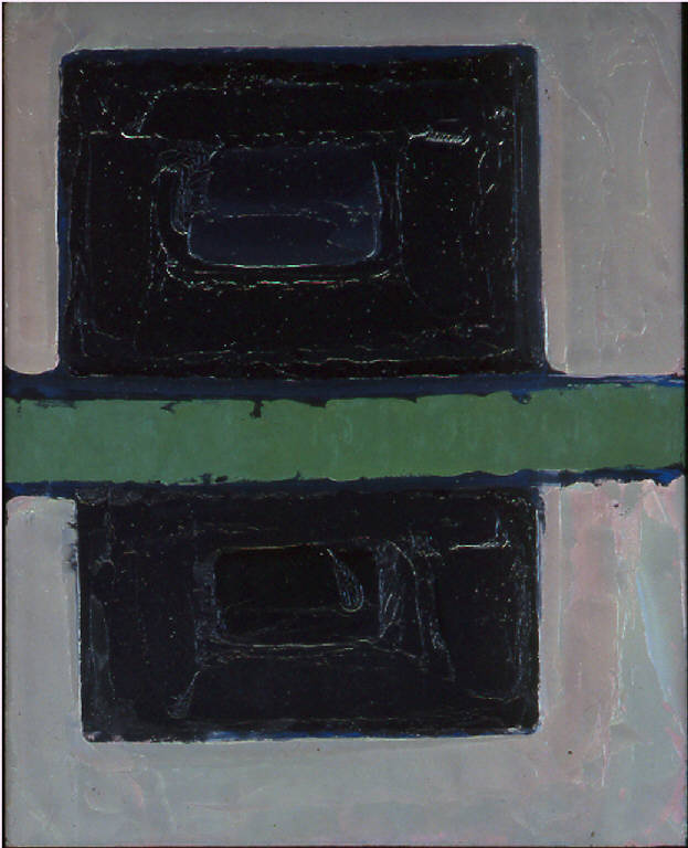 Pietra Nera con Verde, PAESAGGIO RURALE (dipinto, opera isolata) di Congdon Grosvenor, William - ambito statunitense Action Painting (seconda metà sec. XX)